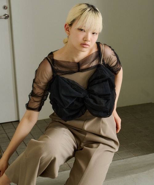 ANDRESDツイステッドビスチェレイヤードトップス twisted bustier layered tops / ツイステッドビスチェ