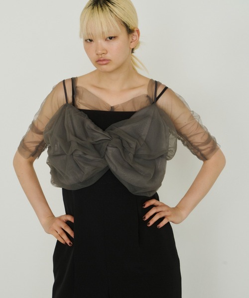 twisted bustier layered tops / ツイステッドビスチェ
