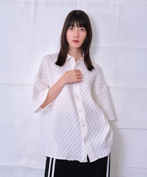 【Nora Lily】Emboss Wide S/S Shirt(UNISEX)