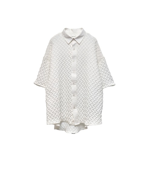 Nora Lily（ノラリリー）の「【Nora Lily】Emboss Wide S/S Shirt(UNISEX)（シャツ/ブラウス・メンズ・ホワイト/ブラック/ライトグリーン・FREE）」の10枚目の写真