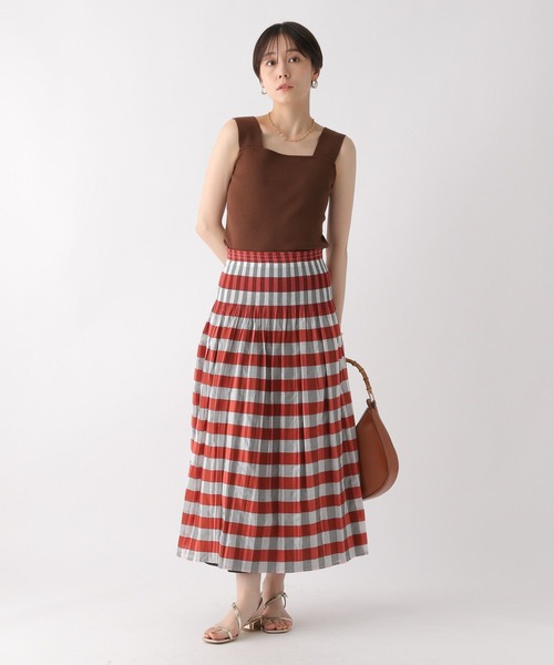 Elura（エルーラ）の「総針スクエアニット/495595（ニット/セーター・レディース・ブラック/ブラウン/ホワイト・FREE）」の7枚目の写真