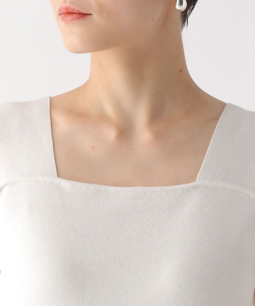 Elura（エルーラ）の「総針スクエアニット/495595（ニット/セーター・レディース・ブラック/ブラウン/ホワイト・FREE）」の13枚目の写真