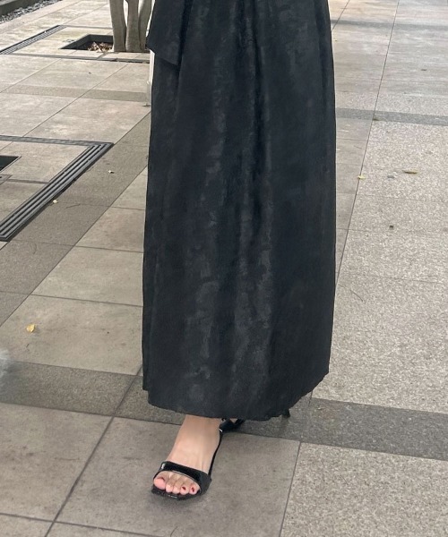 DONOBAN（ドノバン）の「【ANDRESD】bubble sleeve jacquard dress［バブルスリーブジャガードドレス］（ドレス・レディース・グレー/ピンク/ブラック/イエロー/ベージュ/ライトグレー・L/M/S）」の16枚目の写真