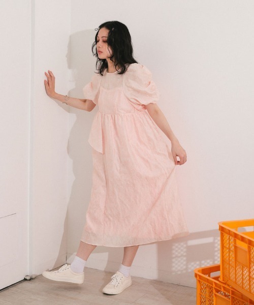 スーツ・フォーマル・ドレス ANDRESDbubble sleeve jacquard dressMtall ANDRESDbubble sleeve jacquard dressMtall - メルカリ