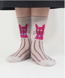 R-ISM（リズム）の「ハイゲージクルーソックス(キャット）（ソックス/靴下）」