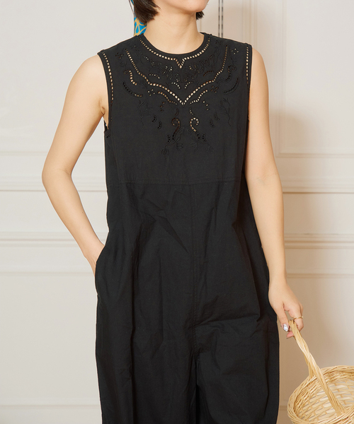 IENA LA BOUCLE カットワークレースオールインワン IENA LA BOUCLE カットワークレースオールインワン（つなぎ
