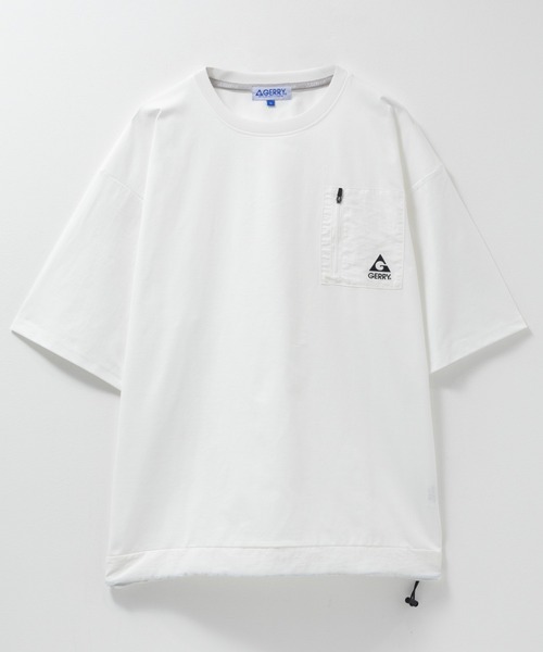 GERRY（ジェリー）の「【GERRY/ジェリー】ドローコードポケットＴシャツ UVカット ステッカー付き！（Tシャツ/カットソー・メンズ・ホワイト/ネイビー/ブラック/カーキ・M/L/XL）」の2枚目の写真
