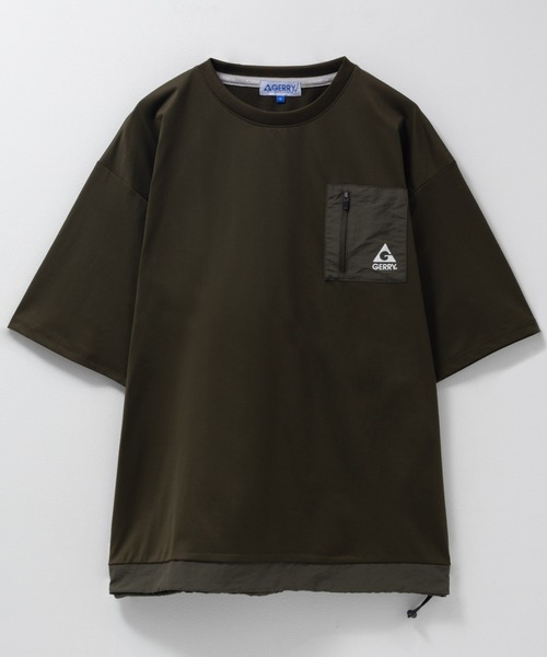 GERRY（ジェリー）の「【GERRY/ジェリー】ドローコードポケットＴシャツ UVカット ステッカー付き！（Tシャツ/カットソー・メンズ・ホワイト/ネイビー/ブラック/カーキ・M/L/XL）」の3枚目の写真