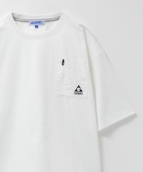 GERRY（ジェリー）の「【GERRY/ジェリー】ドローコードポケットＴシャツ UVカット ステッカー付き！（Tシャツ/カットソー・メンズ・ホワイト/ネイビー/ブラック/カーキ・M/L/XL）」の5枚目の写真