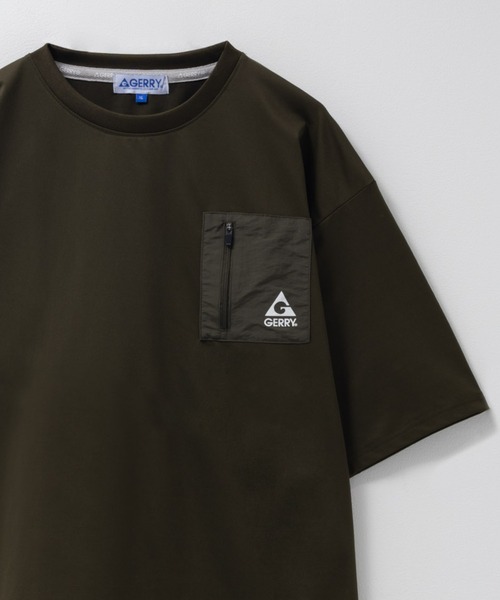 GERRY（ジェリー）の「【GERRY/ジェリー】ドローコードポケットＴシャツ UVカット ステッカー付き！（Tシャツ/カットソー・メンズ・ホワイト/ネイビー/ブラック/カーキ・M/L/XL）」の9枚目の写真