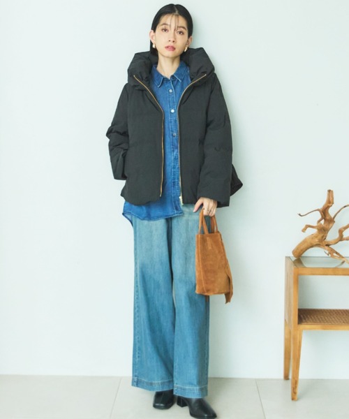 Doux archives（ドゥアルシーヴ）の「【名品・毎年完売】欲しいのお声から！少し大きめサイズ登場！　シームレスボリュームカラーダウン（ダウンジャケット/コート・レディース・チャコールグレー/ブラック/アイボリー・FREE/MEDIUM）」の21枚目の写真