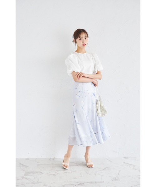 tocco closet（トッコ　クローゼット）の「袖パール付きスモッキングブラウス（シャツ/ブラウス・レディース・オフホワイト/ラベンダー/ブラック/バーガンディー・M）」の22枚目の写真