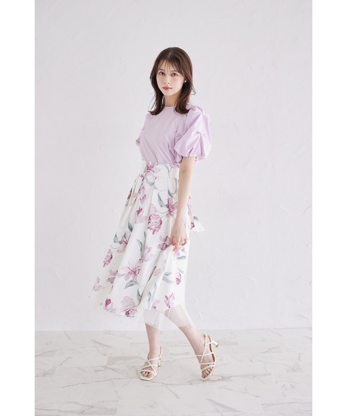 tocco closet（トッコ　クローゼット）の「袖パール付きスモッキングブラウス（シャツ/ブラウス・レディース・オフホワイト/ラベンダー/ブラック/バーガンディー・M）」の9枚目の写真