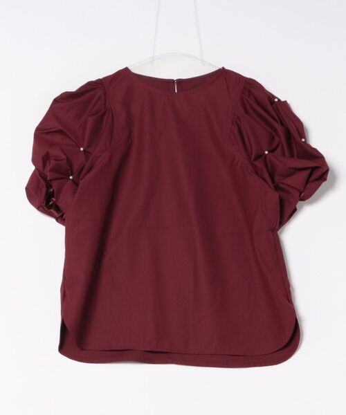 tocco closet（トッコ　クローゼット）の「袖パール付きスモッキングブラウス（シャツ/ブラウス・レディース・オフホワイト/ラベンダー/ブラック/バーガンディー・M）」の12枚目の写真