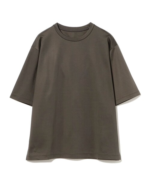 Demi-Luxe BEAMS（デミルクス ビームス）の「【1/9再値下げ】ポンチ ハーフスリーブ Tシャツ［手洗い可］（Tシャツ/カットソー・レディース・ホワイト/ダークブラウン・ONE SIZE）」の22枚目の写真