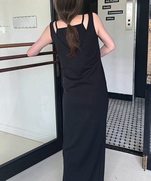 WILLFULLY（ウィルフリー）の「camisole layered front open tank OP