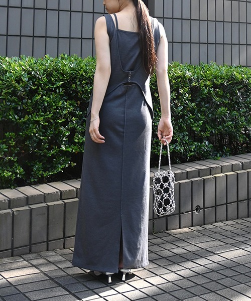 WILLFULLY（ウィルフリー）の「camisole layered front open tank OP