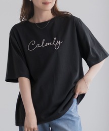 T-GRAPHICS メッセージ刺繍Tシャツ