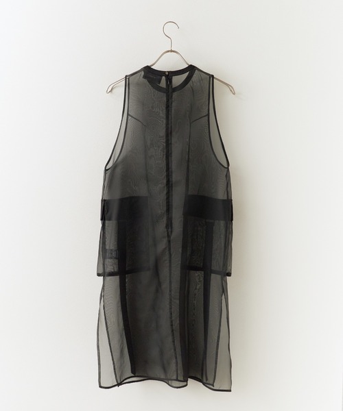 c/est(シーエ)の「c/est/シーエ ELSIE シア―チュニック 秋物 秋服 2026年秋冬(チュニック・レディース・ブラック/ベージュ・FREE)」の4枚目の写真