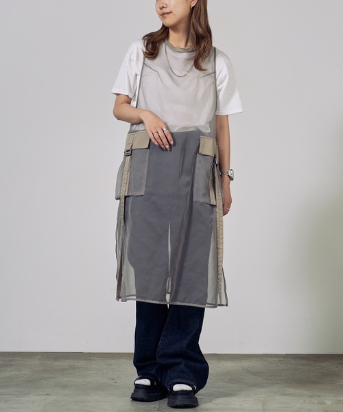 c/est(シーエ)の「c/est/シーエ ELSIE シア―チュニック 秋物 秋服 2026年秋冬(チュニック・レディース・ブラック/ベージュ・FREE)」の12枚目の写真