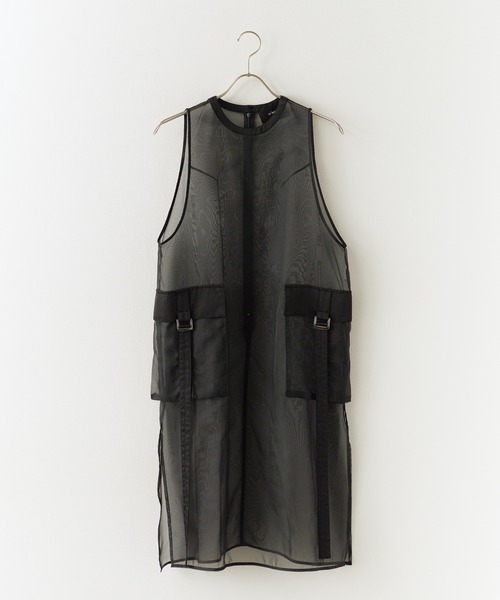 c/est(シーエ)の「c/est/シーエ ELSIE シア―チュニック 秋物 秋服 2026年秋冬(チュニック・レディース・ブラック/ベージュ・FREE)」の3枚目の写真