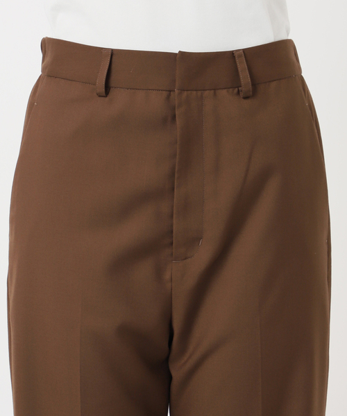 B.C STOCK（ベーセーストック）の「手洗い可 / ナチュラルフレアパンツ（スラックス・レディース・ブラウン/チャコールグレー・SMALL/MEDIUM）」の4枚目の写真