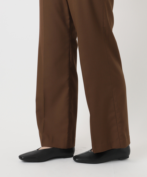 B.C STOCK（ベーセーストック）の「手洗い可 / ナチュラルフレアパンツ（スラックス・レディース・ブラウン/チャコールグレー・SMALL/MEDIUM）」の10枚目の写真