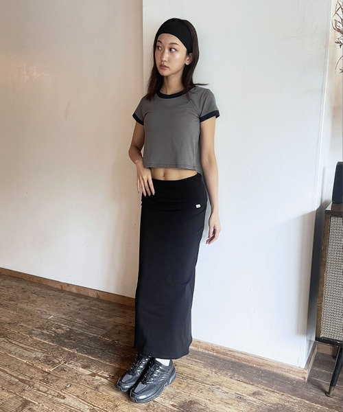 FOLLOWIN（フォロウィン）の「[FLW MADE]ベーシックカラーリンガーTシャツ（Tシャツ/カットソー・レディース・ネイビー/ブルー/グレー・FREE）」の14枚目の写真