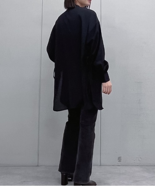 ブラウス シャツ 「spiritoso」サイドリボンツイルブラウス レディース spiritoso ブラウス シャツ サイドリボンツイルブラウス