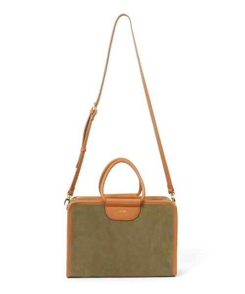 Beau're(ヴュレ)の「【BEAURE/ビュレ】Suede Classic ブリーフ Bag(ハンドバッグ・レディース・ブラウン系その他/カーキ・FREE)」の2枚目の写真