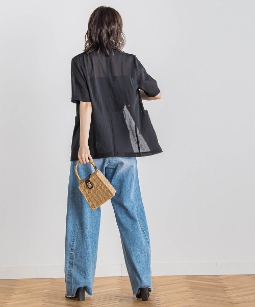 Droite lautreamont（ドロワットロートレアモン）の「TR強撚気流染めジャケット≪手洗い可能≫（テーラードジャケット・レディース・ブラック/ブラウン/オフホワイト・M）」の20枚目の写真