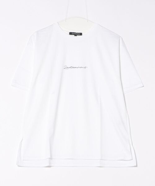 LAUTREAMONT(ロートレアモン)の「スムースストレッチカットソー≪洗濯機で洗える≫(Tシャツ/カットソー・レディース・チャコールグレー/ホワイト・9号)」の1枚目の写真