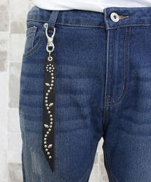 schott(Vbg)FLOWER STUDS LEATHER KEY HOLDER(L[z_[)