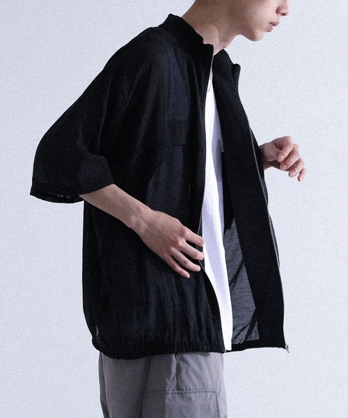 MDR(エムディアール)の「タック切替シアートップス(その他トップス・メンズ・オフホワイト/ブラック・L/M)」の5枚目の写真