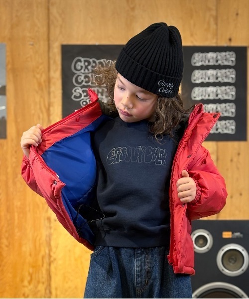 GROOVY COLORS（グルービーカラーズ）の「GRVY Padding Jacket（ダウンジャケット/コート・キッズ・ブラック/レッド・145/135）」の8枚目の写真