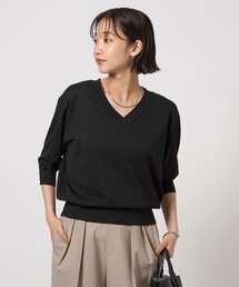 UNITED ARROWS green label relaxing - green label relaxing(グリーンレーベルリラクシング) 半袖セーター レディース - アイボリー リブニット ユナイテッドアローズ グリーンレーベル リラクシングの