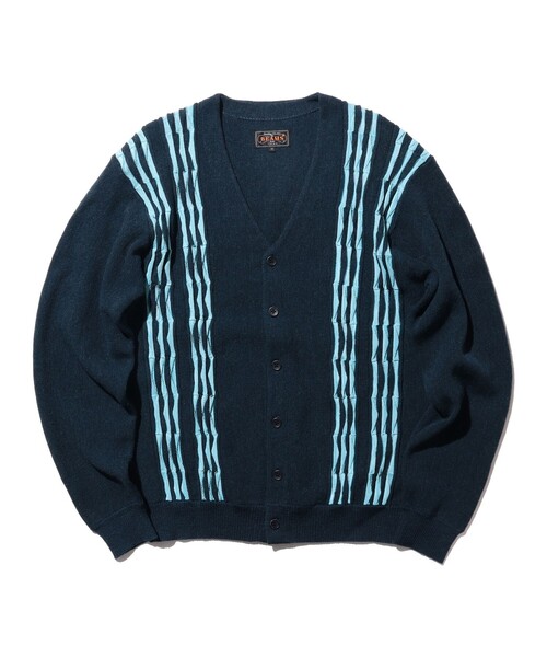 BEAMS PLUS(ビームスプラス)の「14ゲージ ボーンストライプ カーディガン(カーディガン/ボレロ・メンズ・ブラック/ブラウン/オリーブ/ネイビー・S/M/L/XL)」の4枚目の写真