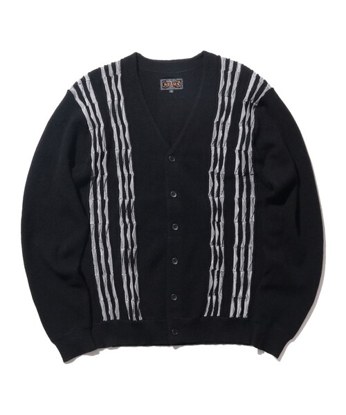 BEAMS PLUS(ビームスプラス)の「14ゲージ ボーンストライプ カーディガン(カーディガン/ボレロ・メンズ・ブラック/ブラウン/オリーブ/ネイビー・S/M/L/XL)」の13枚目の写真