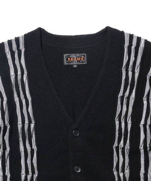 BEAMS PLUS(ビームスプラス)の「14ゲージ ボーンストライプ カーディガン(カーディガン/ボレロ・メンズ・ブラック/ブラウン/オリーブ/ネイビー・S/M/L/XL)」の14枚目の写真