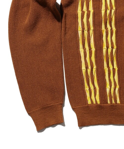 BEAMS PLUS(ビームスプラス)の「14ゲージ ボーンストライプ カーディガン(カーディガン/ボレロ・メンズ・ブラック/ブラウン/オリーブ/ネイビー・S/M/L/XL)」の20枚目の写真