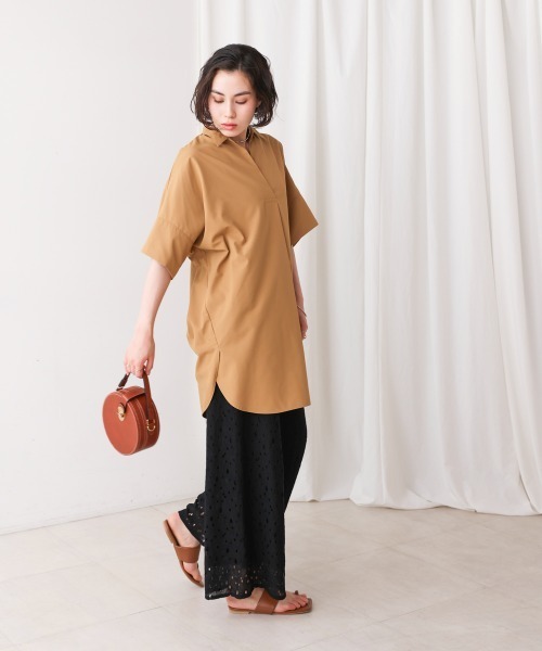 Bou Jeloud（ブージュルード）の「フラワーモチーフワイドパンツ（その他パンツ・レディース・ブラック/オフホワイト・38）」の18枚目の写真