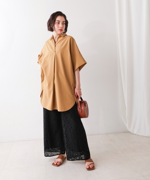 Bou Jeloud（ブージュルード）の「フラワーモチーフワイドパンツ（その他パンツ・レディース・ブラック/オフホワイト・38）」の13枚目の写真