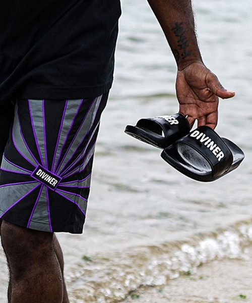 DIVINER(ディヴァイナー)の「【OWNROOTS】 Unevenness Logo Shower Sandal サンダル メンズ シャワーサンダル(スニーカー・メンズ・ブラック・MEDIUM/LARGE)」の3枚目の写真
