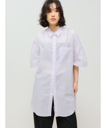 MIDIUMISOLID for Ladies ハーフスリーブワイドシャツ