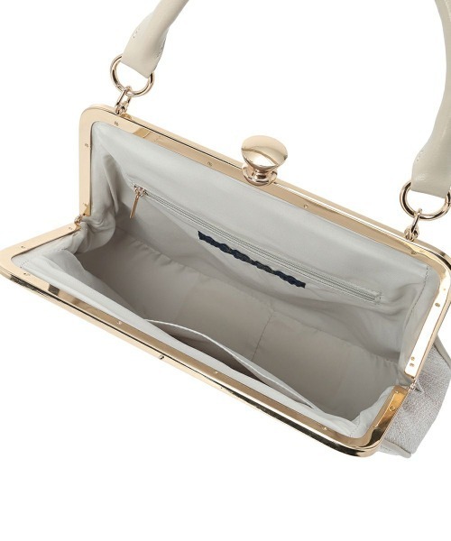 an another angelus（アンアナザーアンジェラス）の「リボンローズ刺繍がま口バッグ（ハンドバッグ・レディース・アイボリー/ライトブルー・FREE）」の21枚目の写真