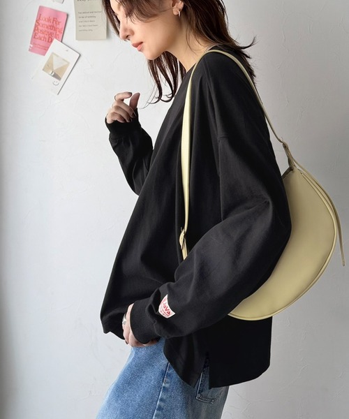 Java(ジャバ)の「《JaVa ジャバコラボ》シンプルなのに、存在感。綿100%Vネック切り替えロンT(長袖)(Tシャツ/カットソー・レディース・オフホワイト/ブラック/オートミール/チャコール・X-LARGE/SMALL/MEDIUM/LARGE)」の18枚目の写真