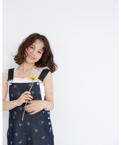 JUMELLE（ジュメロ）の「フリルカップ付きキャミ（キャミソール・レディース・ベージュ/ホワイト・FREE）」の5枚目の写真