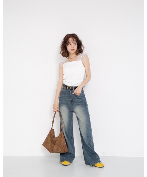 JUMELLE（ジュメロ）の「フリルカップ付きキャミ（キャミソール・レディース・ベージュ/ホワイト・FREE）」の17枚目の写真