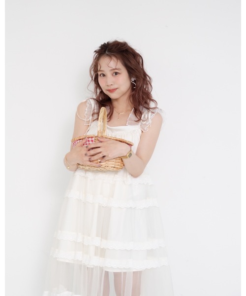 JUMELLE（ジュメロ）の「フリルカップ付きキャミ（キャミソール・レディース・ベージュ/ホワイト・FREE）」の18枚目の写真