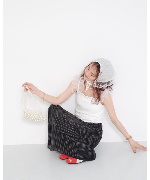 JUMELLE（ジュメロ）の「フリルカップ付きキャミ（キャミソール・レディース・ベージュ/ホワイト・FREE）」の21枚目の写真